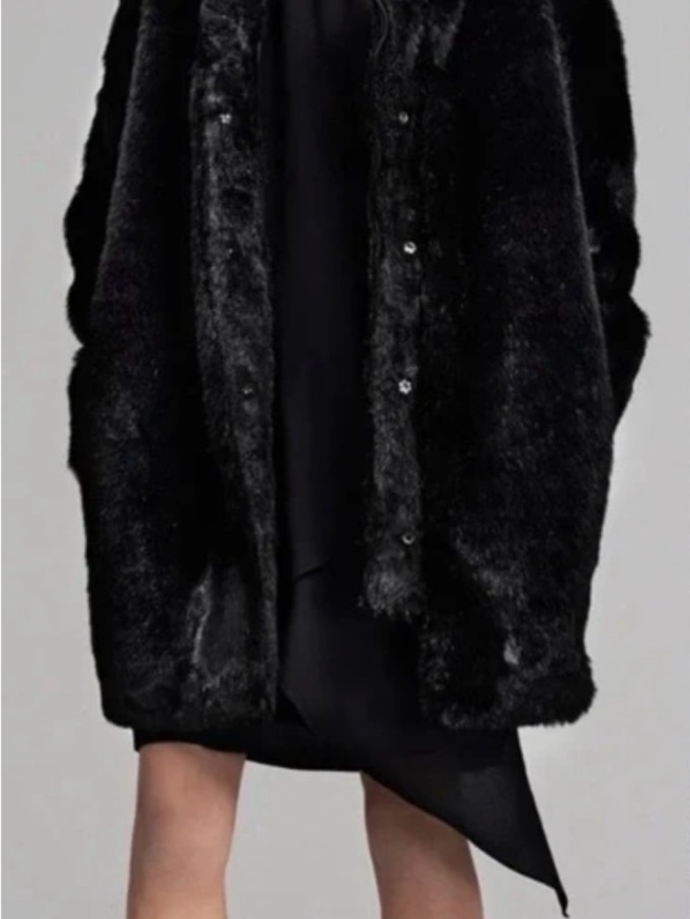 Thakoon Addition Hooded Luxe Faux Fur Coat